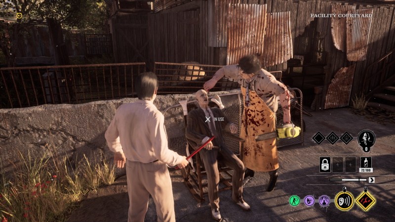 Leatherface feeding Grandpa